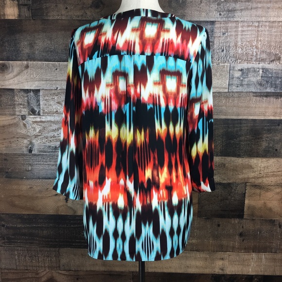 a.n.a Abstract Tunic Blouse Medium - Picture 6 of 14